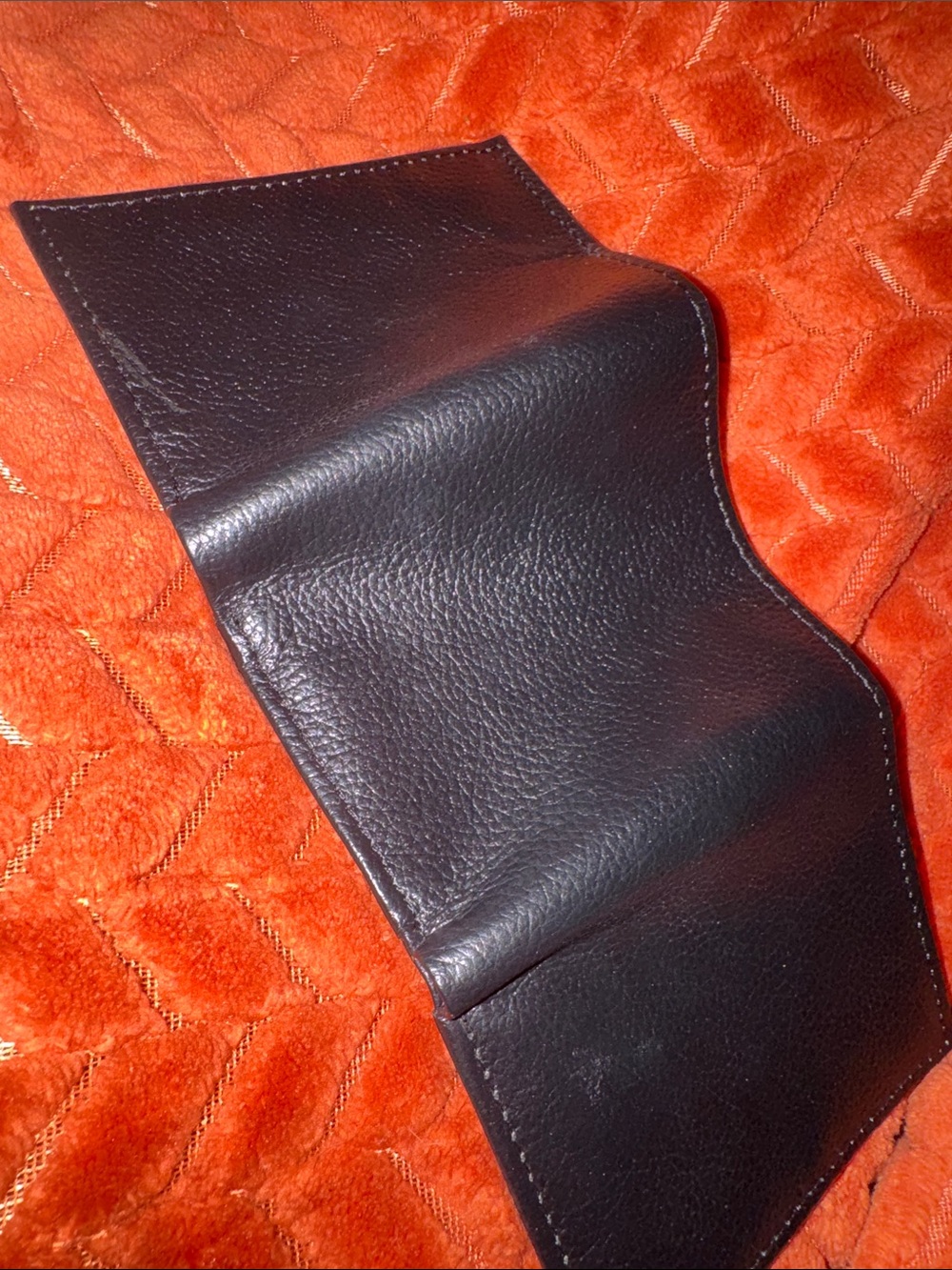 NWT Wilsons Leather Black Trifold Wallet – Genuine Pebble Leather ID Window & Zi - Picture 8 of 9